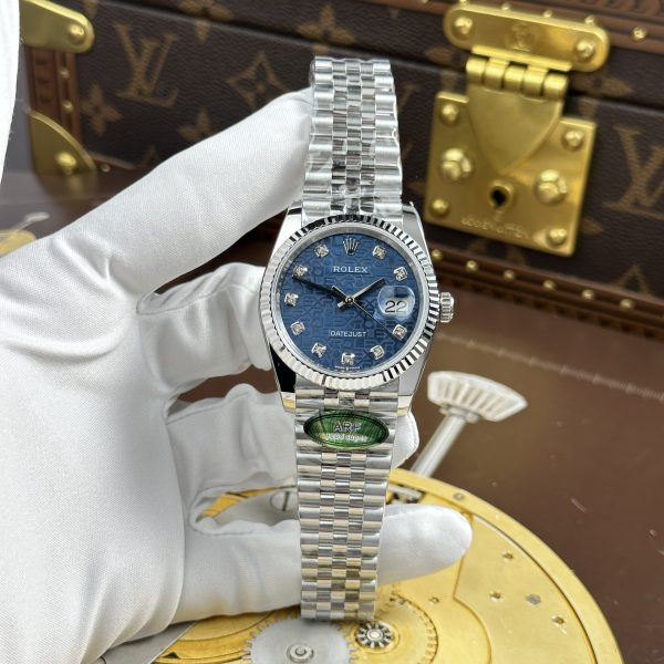Rolex DateJust Imitation Watches Blue Dial Jubilee Strap AR Factory 36mm