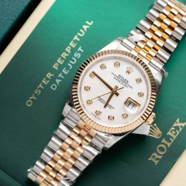 Rolex Best Replica Watch DateJust Mother Of Pearl Dial Gold Wrapped GM Factory 36mm