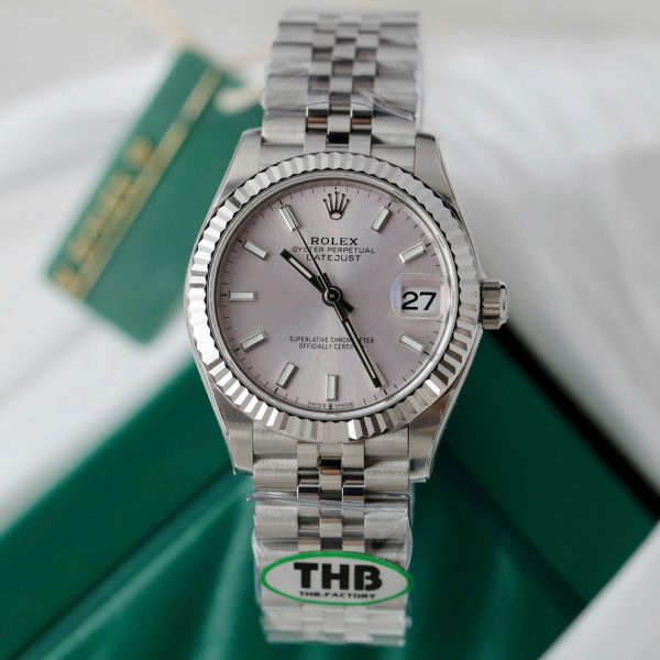 Rolex DateJust Replica Watches Sillver Dial Jubilee Strap THB Factory 31mm
