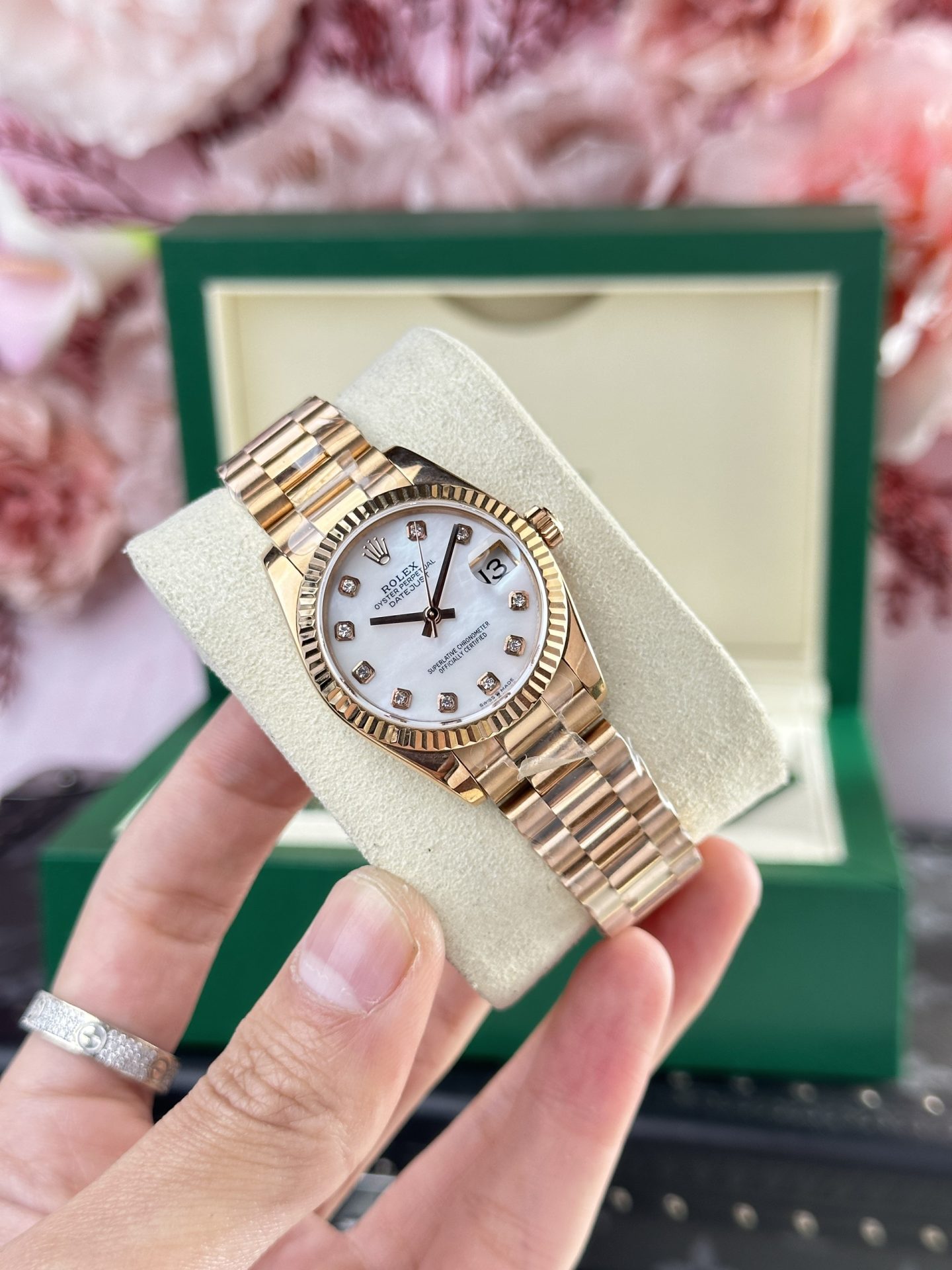 Dong-Ho-Rolex-Datejust-278275-Replica-11-Nu-Mat-Kham-Xa-Cu-31mm-3.jpg Rolex DateJust 278275 Replica Watches Mother Of Pearl Dial 31mm - Image 1