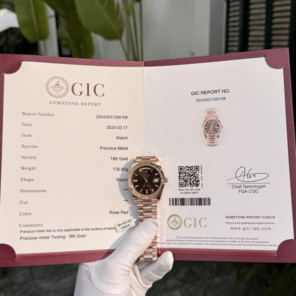 Rolex Replica Watch Day-Date 228235 Gold Wrapped Chocolate Dial GM Factory 40mm