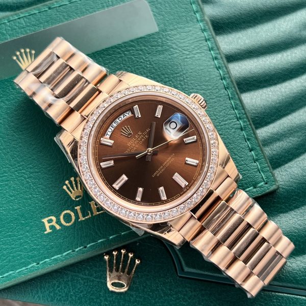 Rolex Fake Watch Day-Date 228235 Chocolate Dial EW Factory 40mm