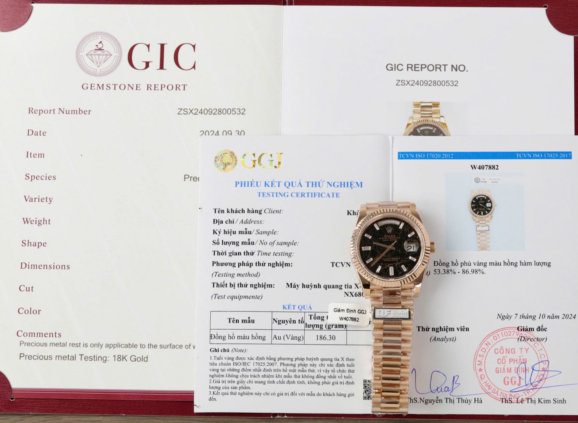 Dong-Ho-Rolex-Day-Date-Mat-Nham-Thach-Che-Tac-Boc-Vang-That-Xuong-QF-40mm-9.jpg Rolex Day-Date Eisenkiesel Dial Copies Watch 18K Gold Wrapped Custom QF 36mm - Image 1