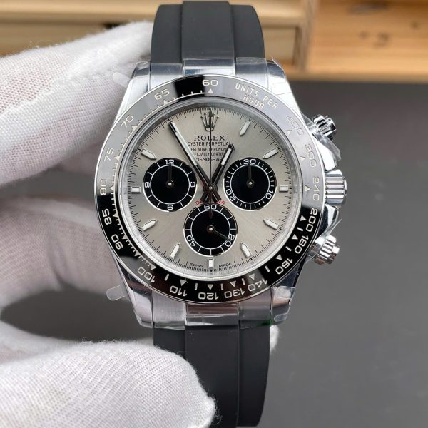 Rolex Daytona 126519LN Luxury Fake Watches Gray Dial Automatic Movement QF Factory 40mm