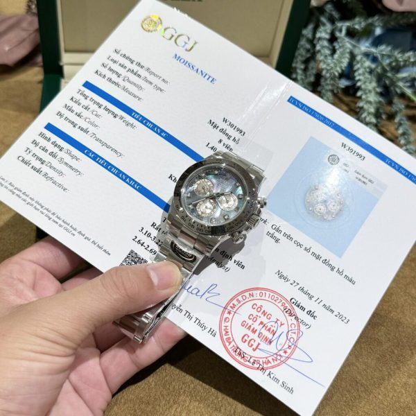 Rolex Daytona Mother Of Pearl And Moissanite Diamonds Dial Replica Watch BT Factory 40mm