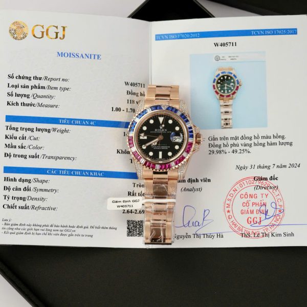 Rolex GMT-Master II 126755 SARU Replica Watches 18K Gold Wrapped Custom 41mm