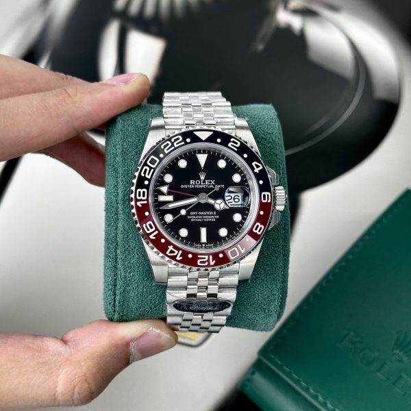 Rolex Replica Watch GMT-Master II Coke Black Dial Strap Jubilee Clean Factory 40mm