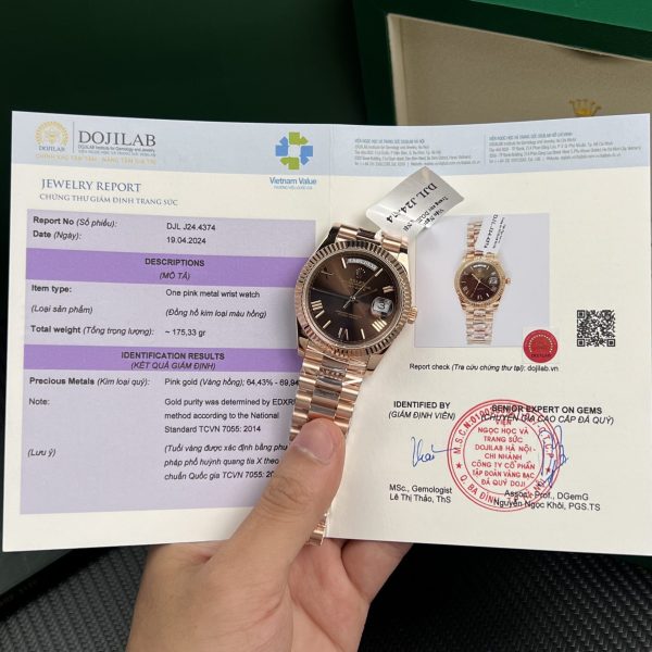 Rolex Replica Watch Day-Date Gold Wrapped Weight 175gram GM Factory 40mm