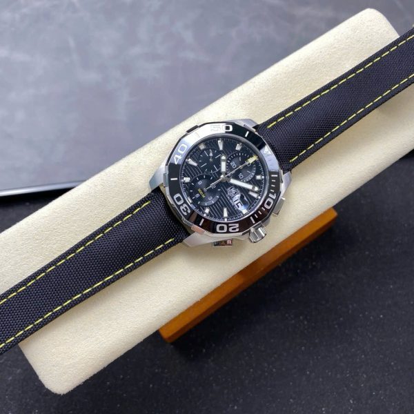 TAG Heuer Replica Watches Best Quality Aquaracer Black Leather Strap 43mm