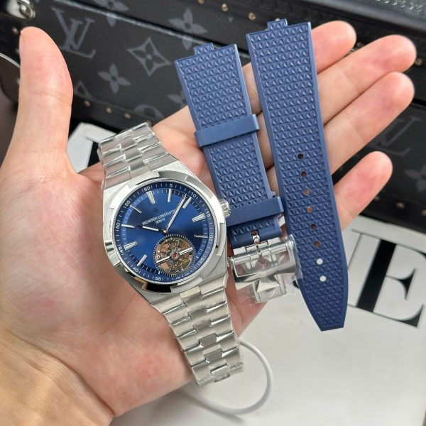 Vacheron Constantin Overseas 6000V Tourbillon Replica Watch Blue Dial 42.5mm