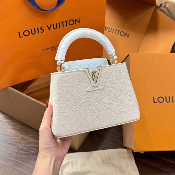 Louis Vuitton LV Capucines Mini Women-s Handbag Super Quality Cowhide 21cm
