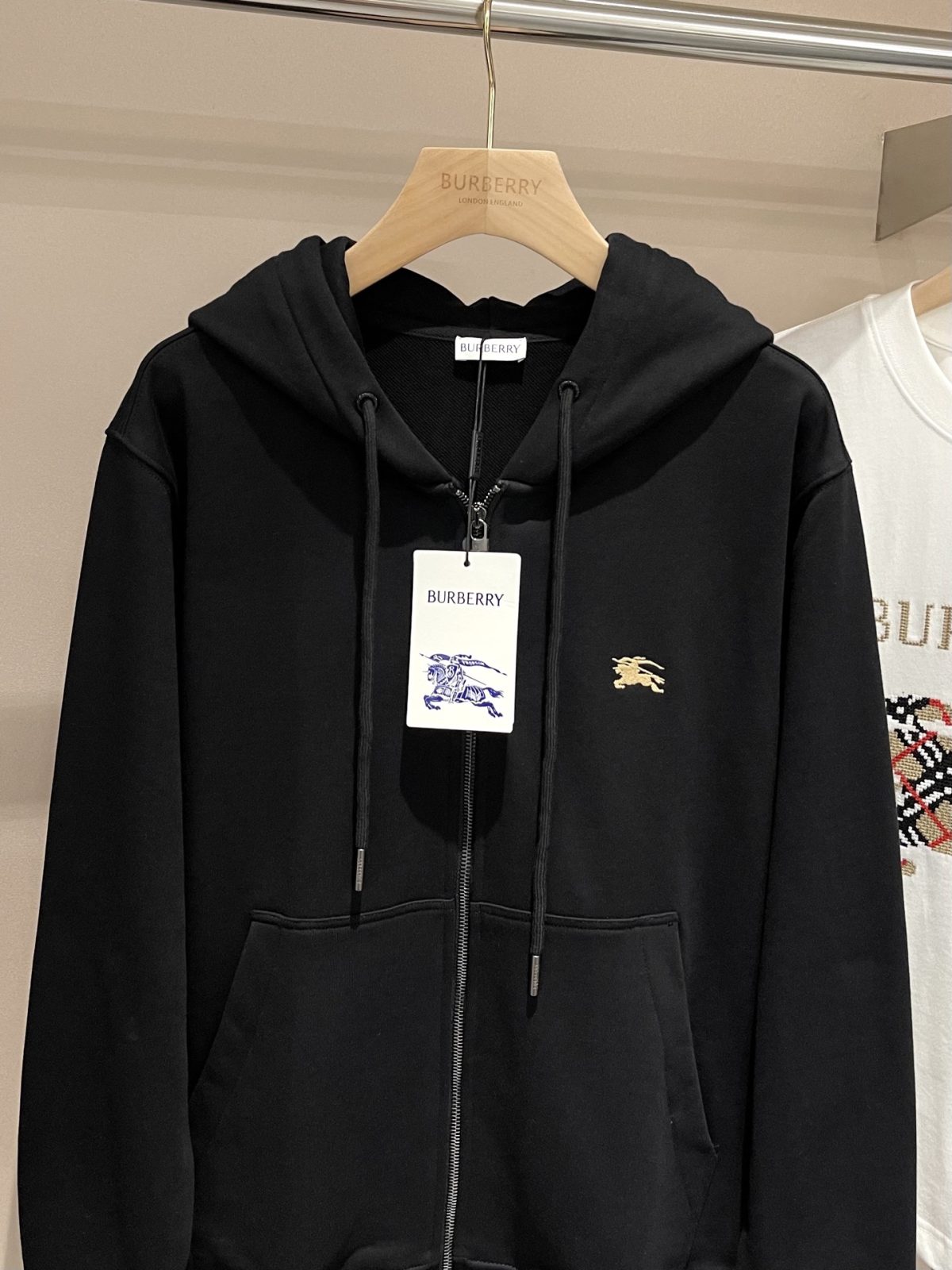 Burberry 2025 Fall/Winter EKD Cotton Zip Hoodie - Image 2