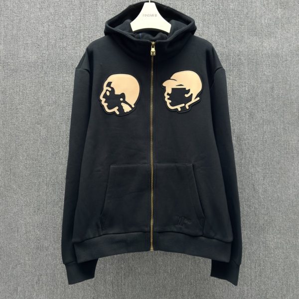 Louis Vuitton 25FW ArrellNigow Appliqué Zip-Up Hoodie