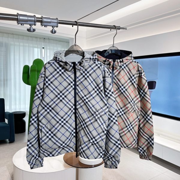 Burberry 2025SS Reversible Check EKD Hooded Jacket