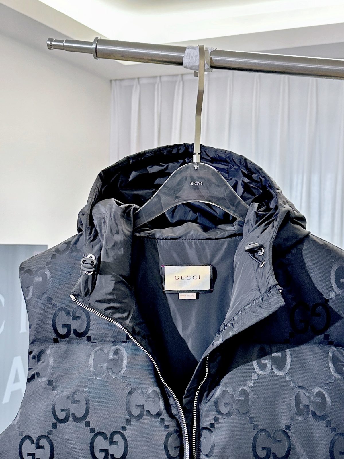 Gucci GG Monogram Padded Hooded Gilet - Image 6