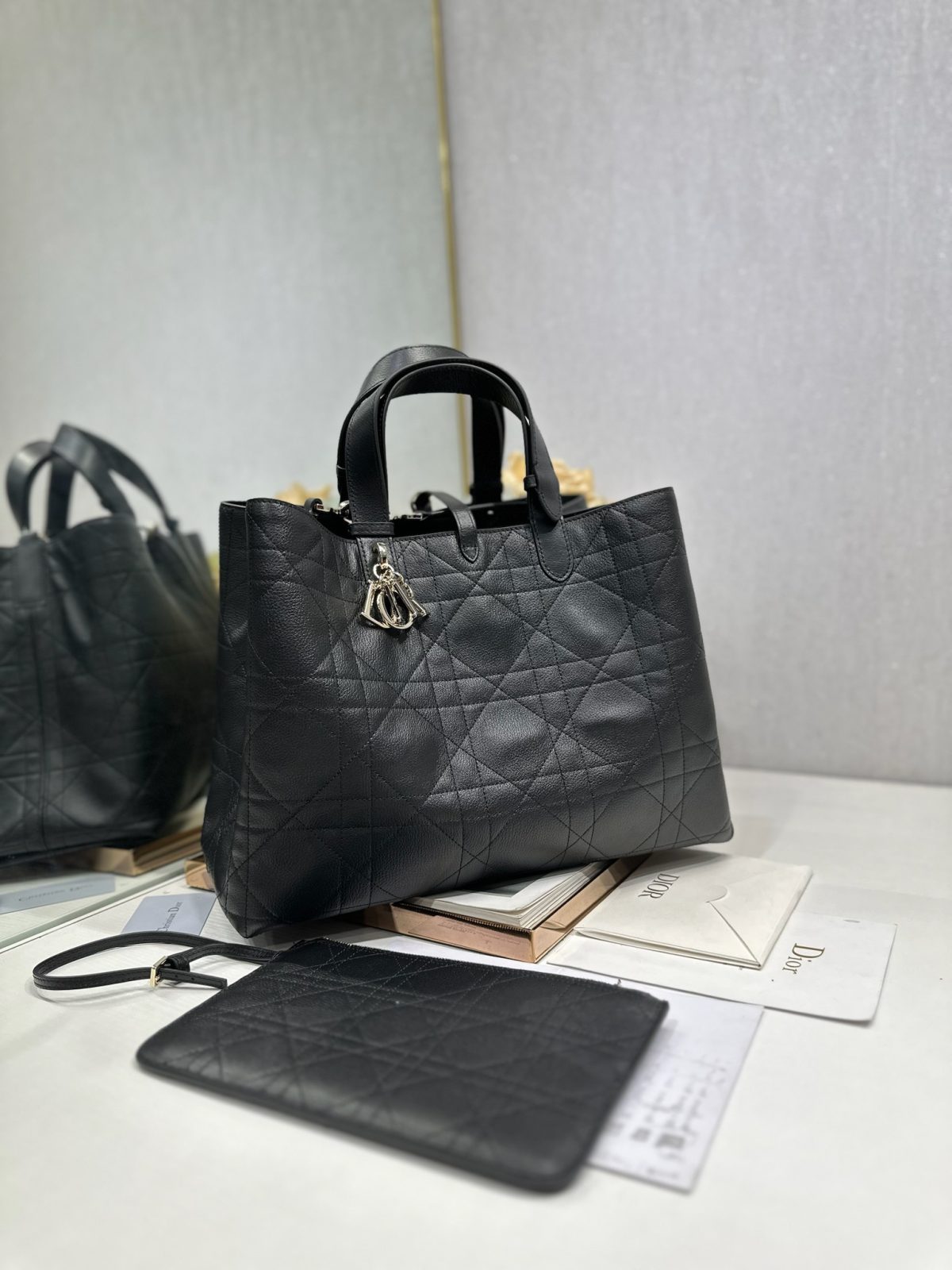 Dior Toujours Bag (Large, Black Goatskin) - Image 6