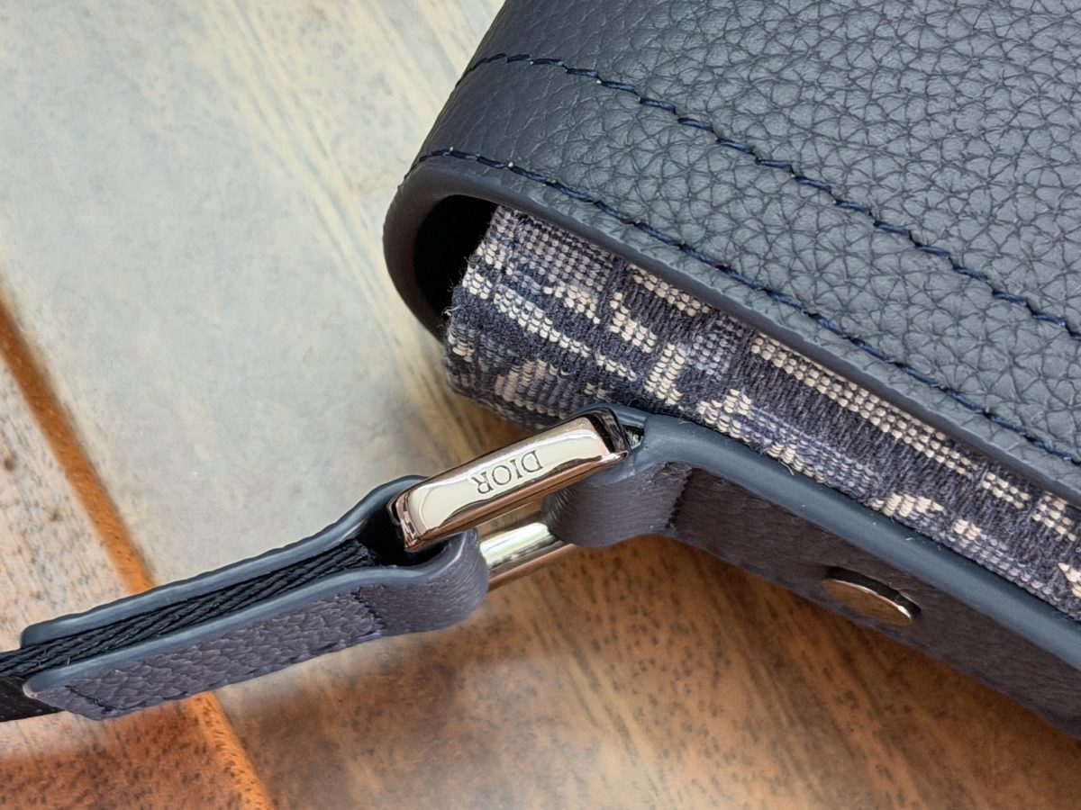 Dior Saddle Messenger Bag (Light Blue Oblique Jacquard) - Image 6