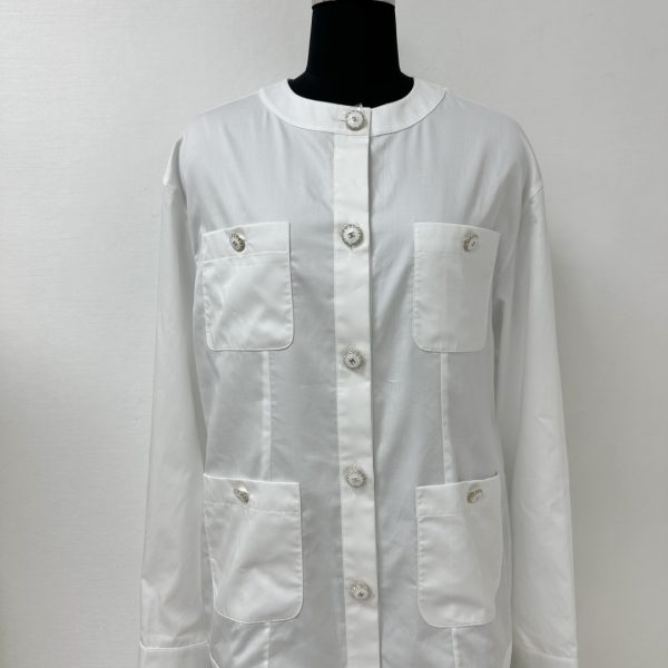 CHANEL CC25K Cotton Poplin Four-Pocket Jacket