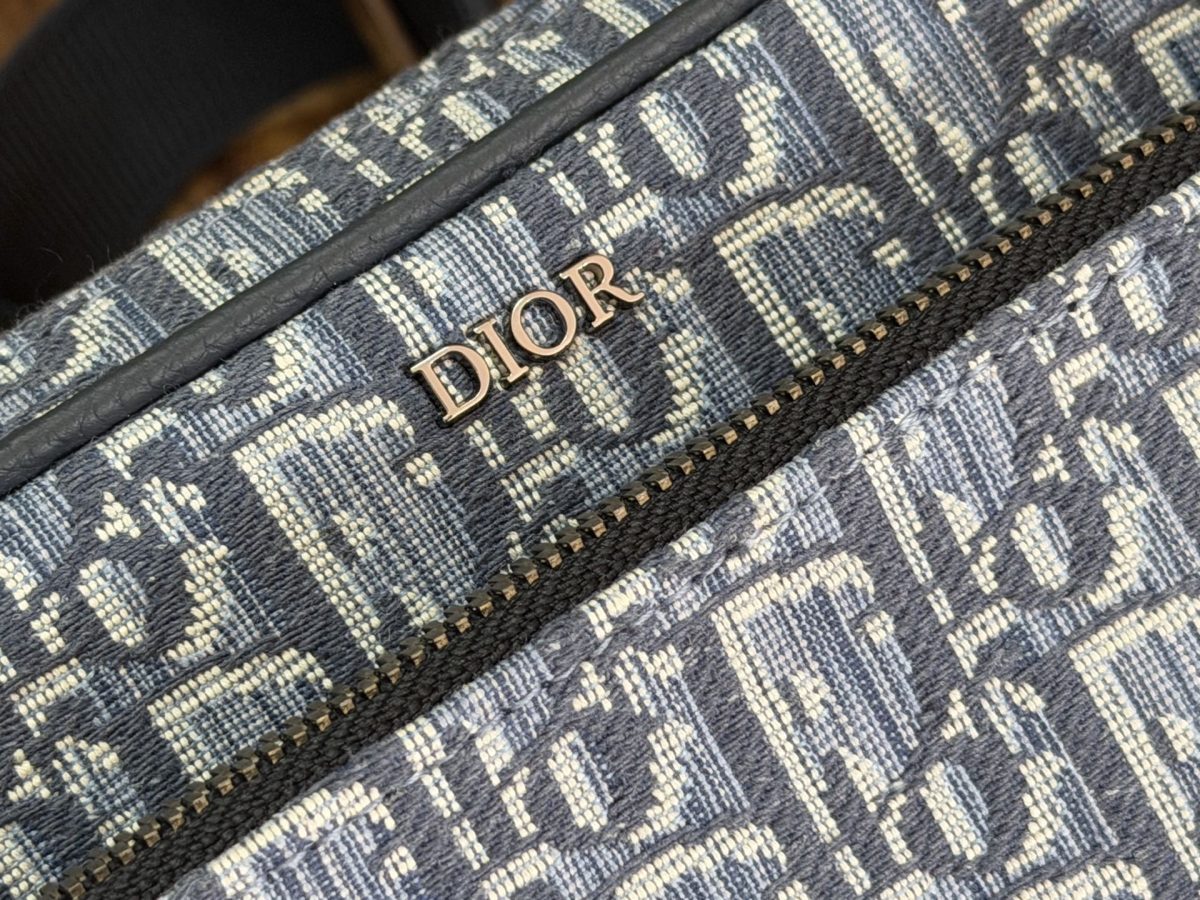 Dior Saddle 3-in-1 Pouch Set (Light Blue Oblique Jacquard) - Image 8