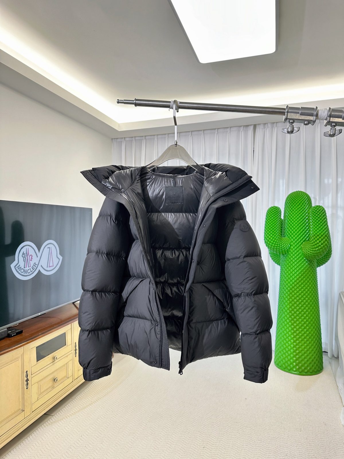 Moncler Madeira Down Jacket – “Black Warrior” Collection (White Goose Down Edition) - Image 3