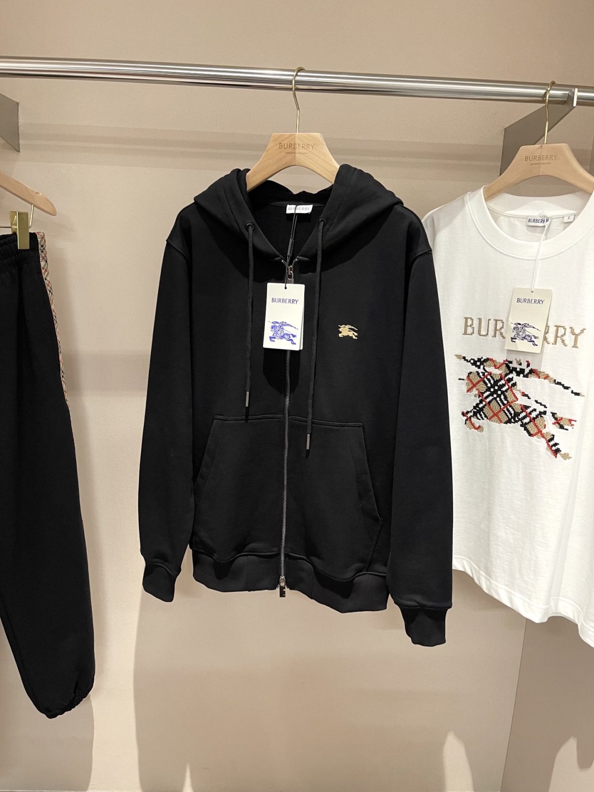 Burberry 2025 Fall/Winter EKD Cotton Zip Hoodie - Image 3