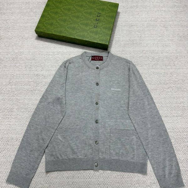 Gucci 2025 Spring Collection GG Logo Wool & Silk Cardigan