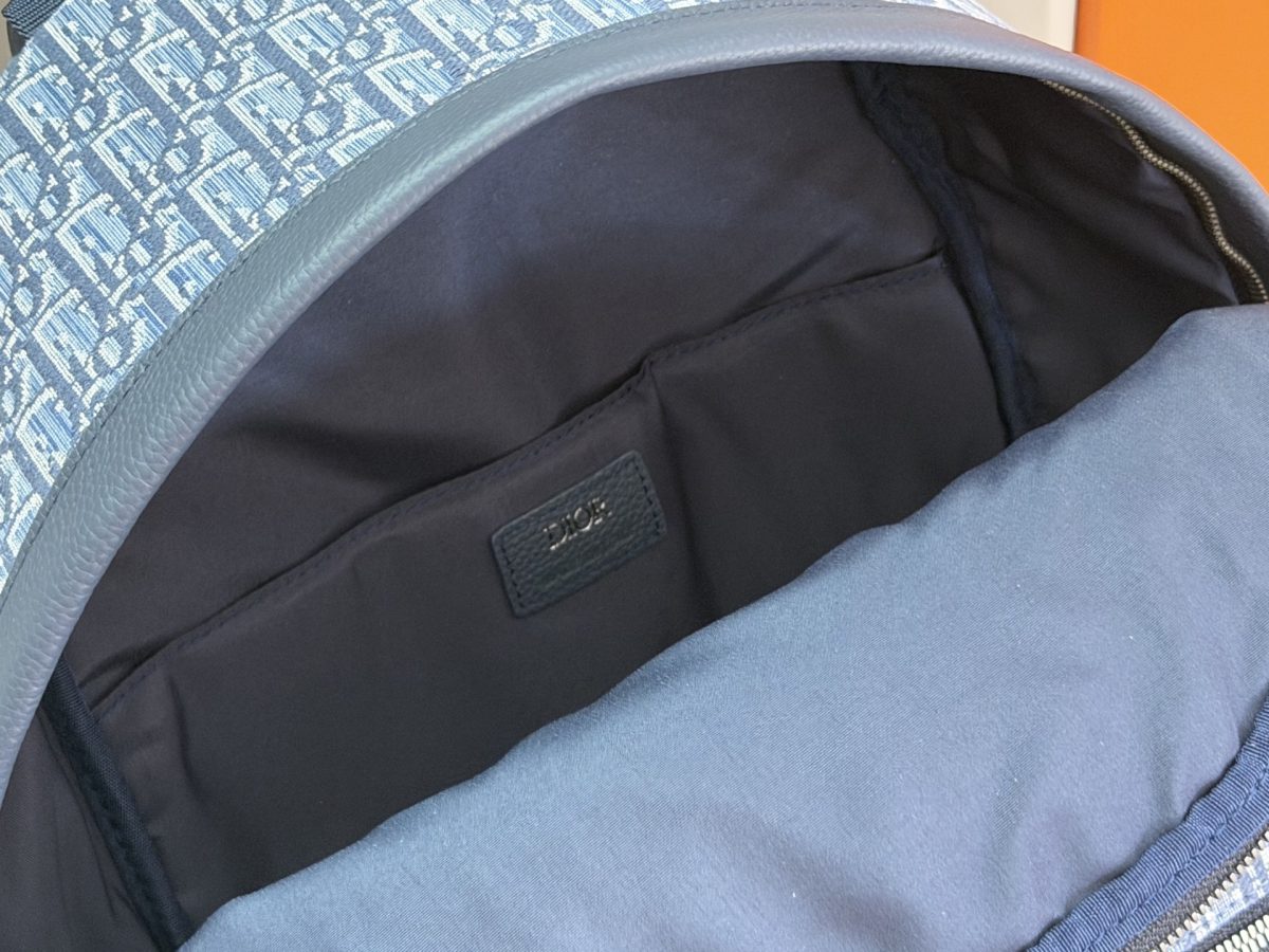 Dior Rider Backpack (Light Blue Oblique Jacquard) - Image 10