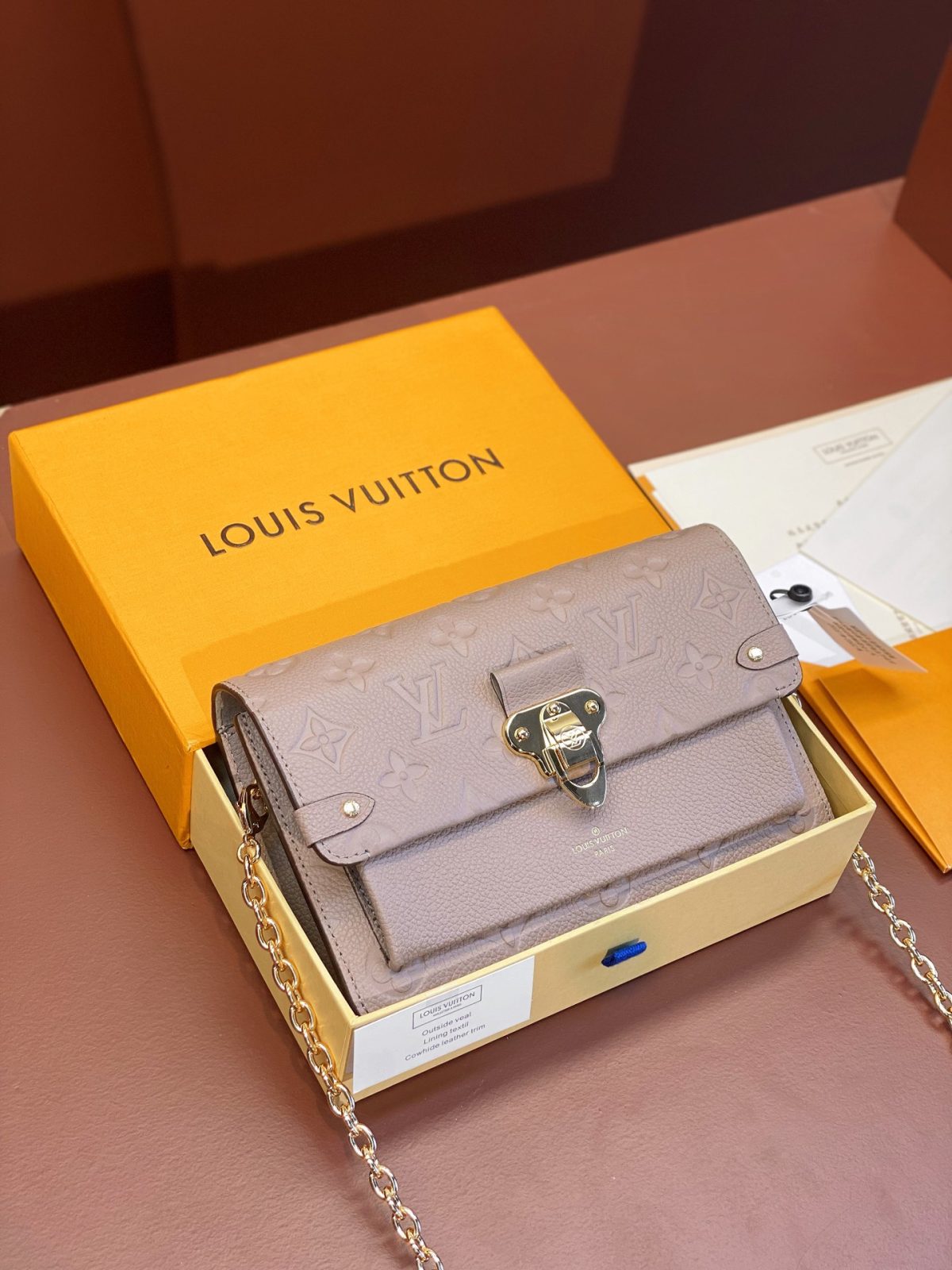 Louis Vuitton Chain Wallet | Monogram Empreinte Leather Collection - Image 4