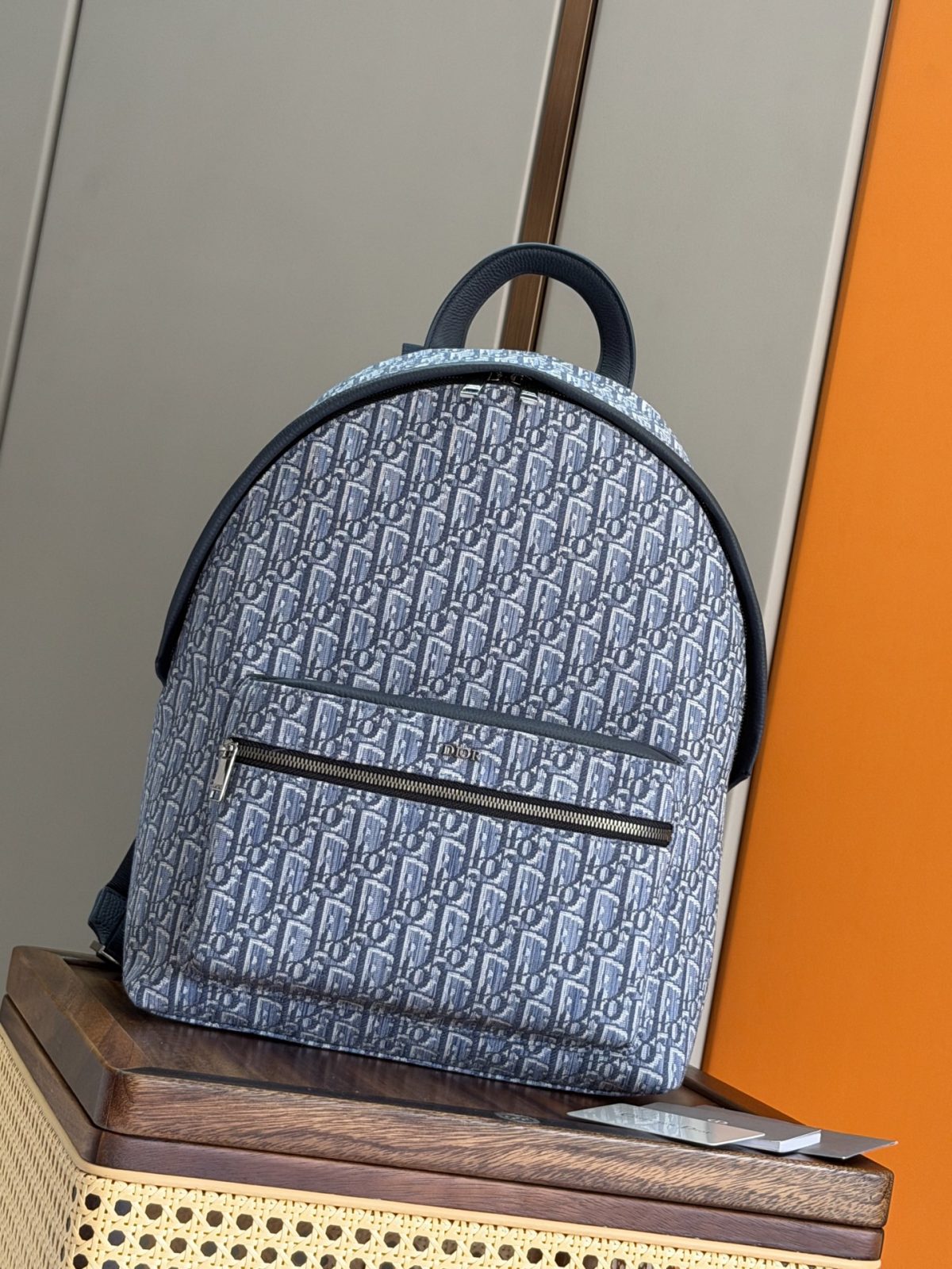 Dior Rider Backpack (Light Blue Oblique Jacquard) - Image 1