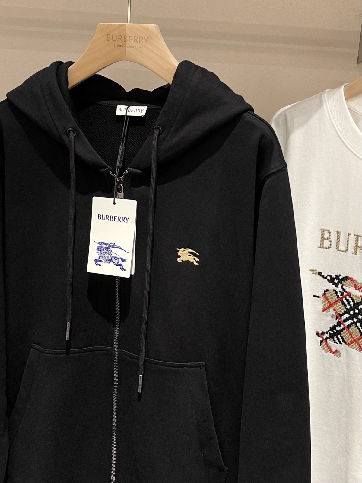 Burberry 2025 Fall/Winter EKD Cotton Zip Hoodie - Image 5