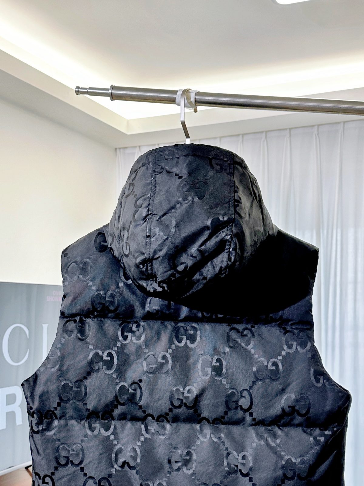 Gucci GG Monogram Padded Hooded Gilet - Image 7