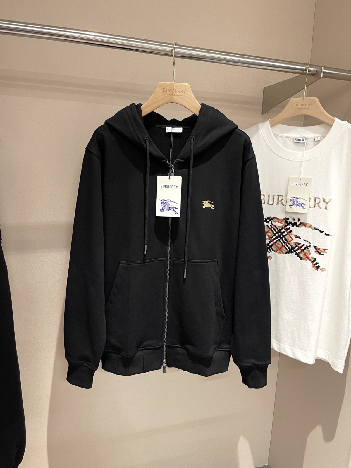 Burberry 2025 Fall/Winter EKD Cotton Zip Hoodie - Image 1