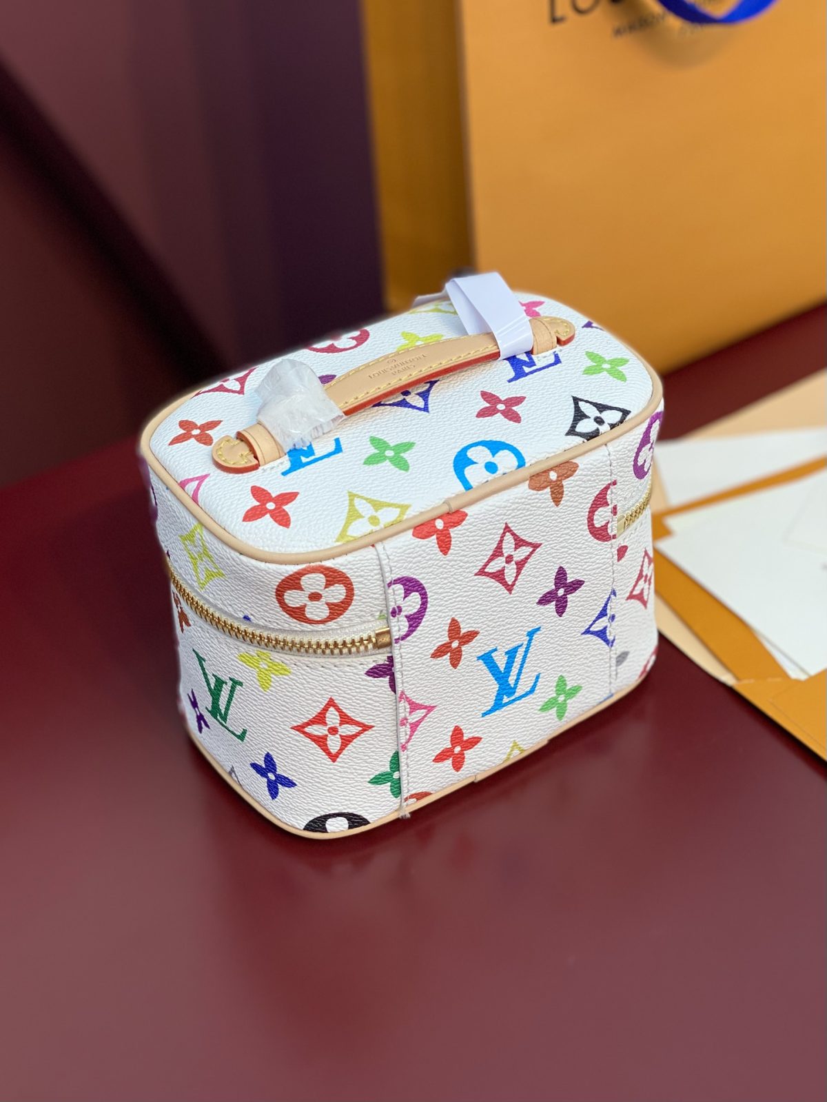 Louis Vuitton × Takashi Murakami Nice Nano Vanity Case – Monogram Multicolor - Image 3